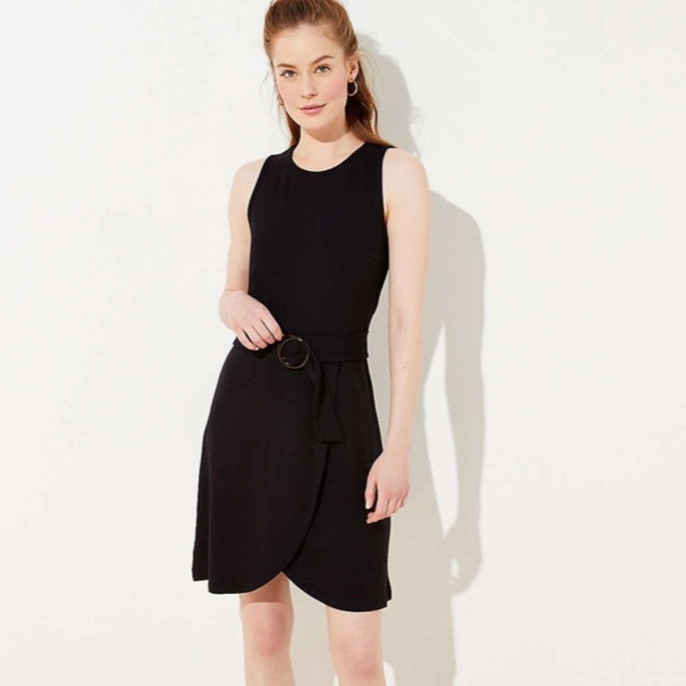3/$30 | LOFT Tortoiseshell Buckle Wrap Dress